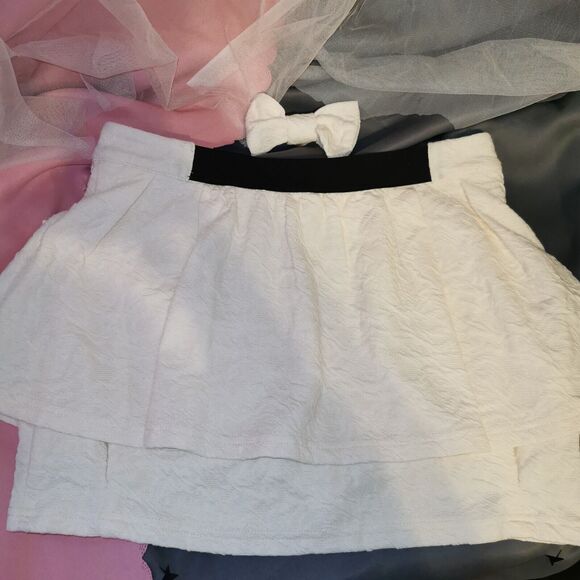 Ank Rouge White Mini Skirt Women's Small Party Prom Casual Japan Import Jfashion - Picture 5 of 13